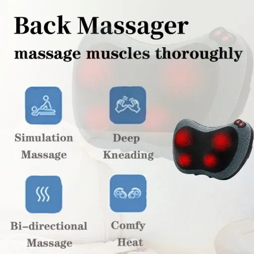 electric neck cushion full body massager with-heat
