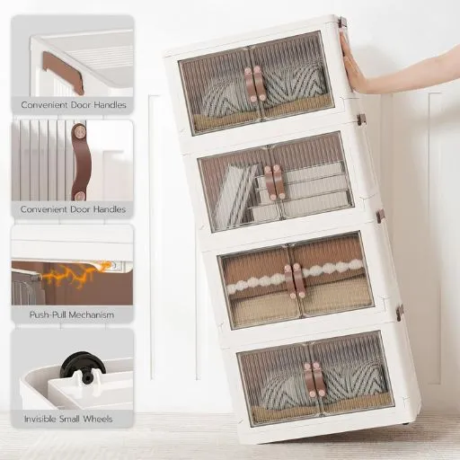 Stylish Plastic Storage Cabinet with Doors Solutions For Storage 